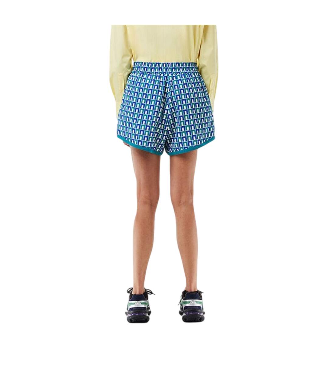 Womens/ladies Geometric Pattern Shorts Multicoloured Lacoste-3