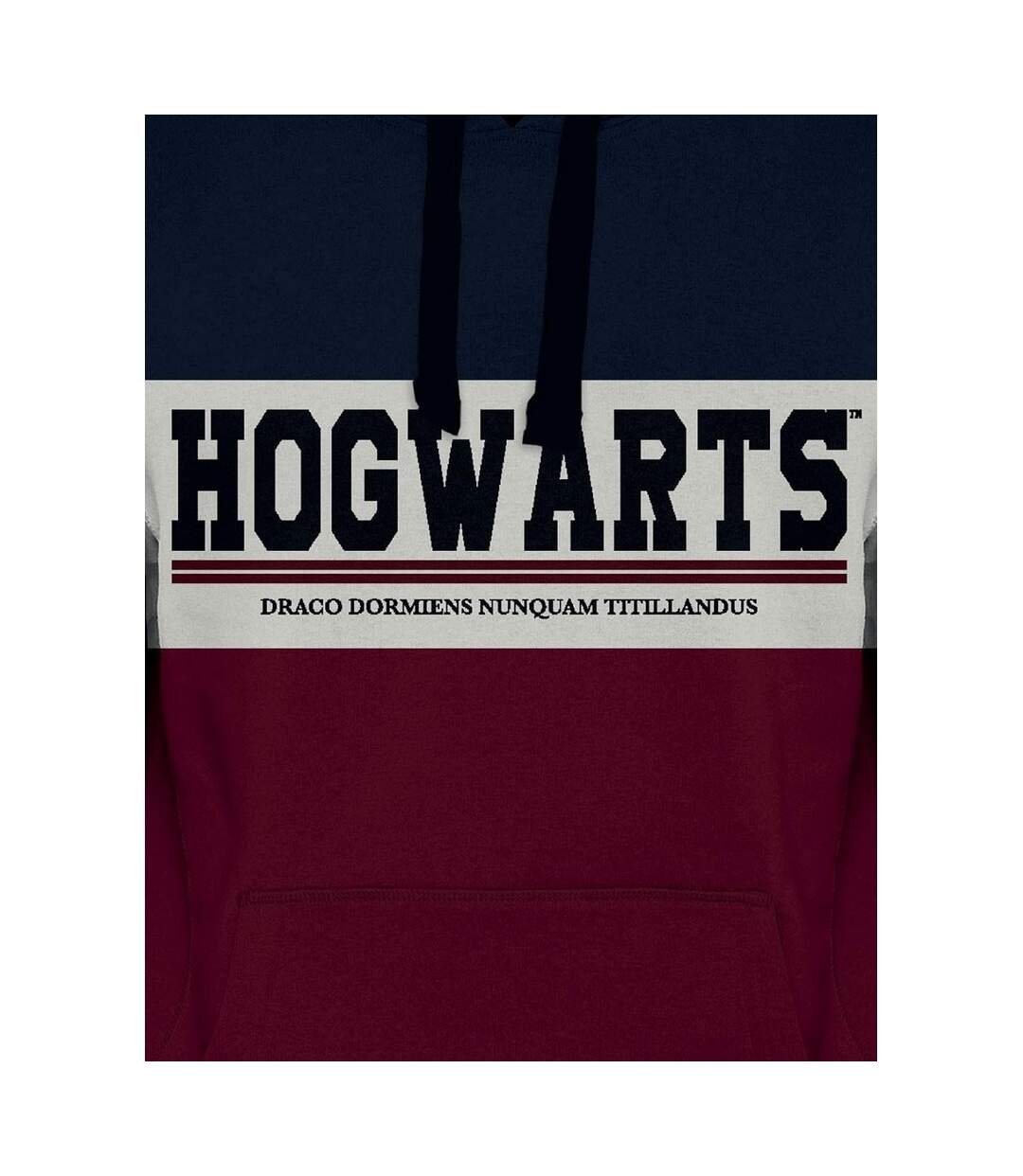 Sweat À Capuche Hogwarts Homme Noir Bordeaux Harry Potter-2