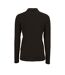 SOLS Womens/Ladies Perfect Long Sleeve Pique Polo Shirt (Black) - UTPC2908
