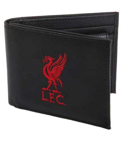 Liverpool FC Mens Official Leather Wallet With Embroidered Football Crest (Black) (One Size)