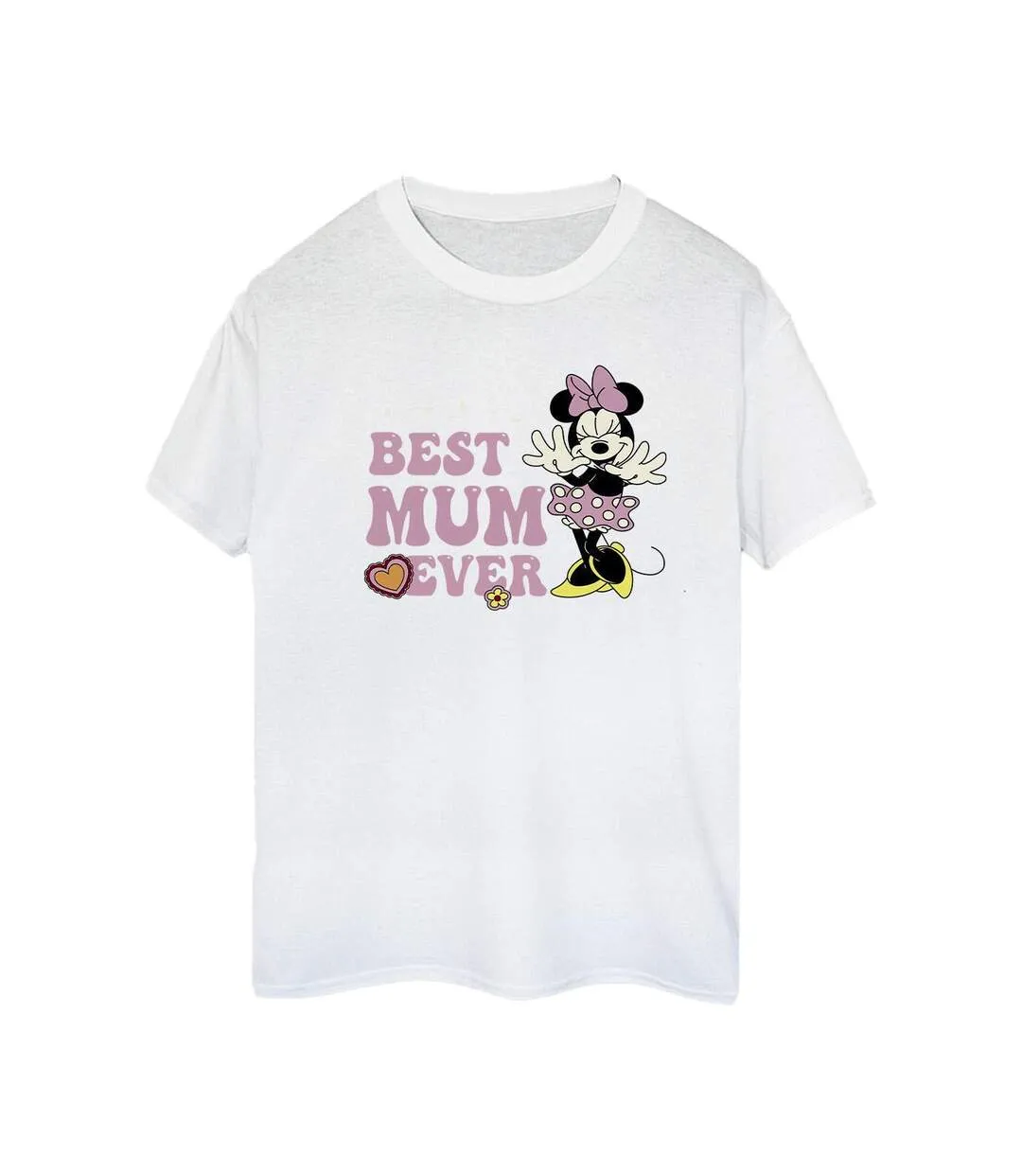 Disney T-shirt en coton Best Mum Ever pour dames et demoiselles (Blanc) - UTBI38860-1