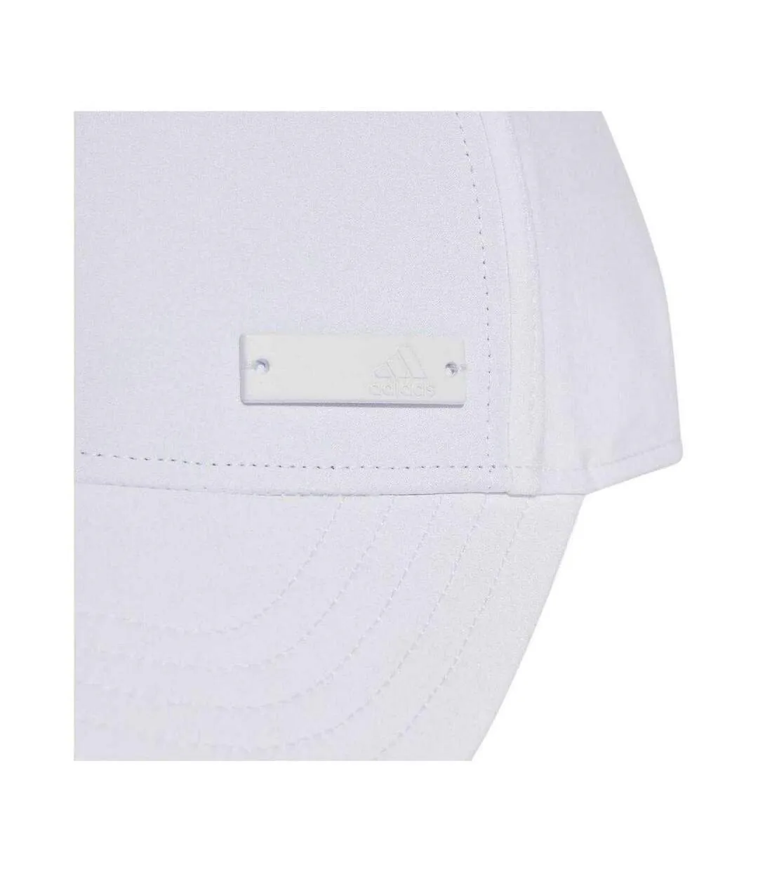 Mens Metal Badge Baseball Cap White Adidas-2