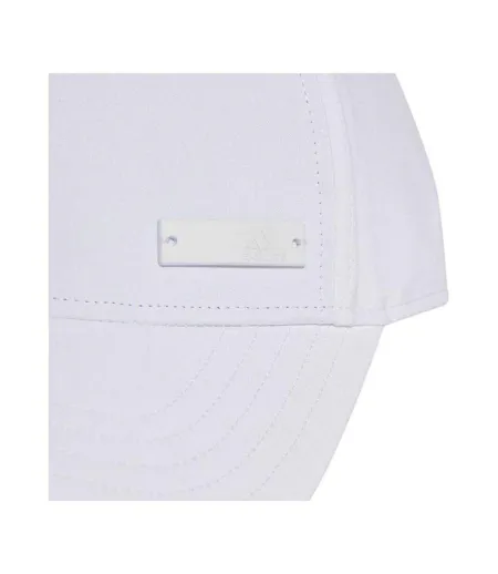 Mens Metal Badge Baseball Cap White Adidas