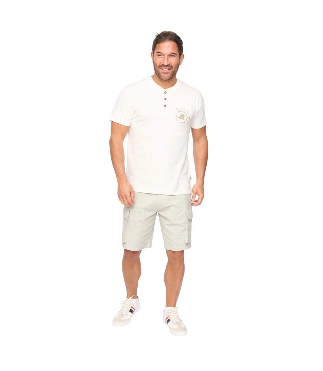 Mens Garside T-shirt Off White Bewley & Ritch-1