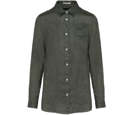 Chemise en lin - Femme - PATS505 - vert kaki