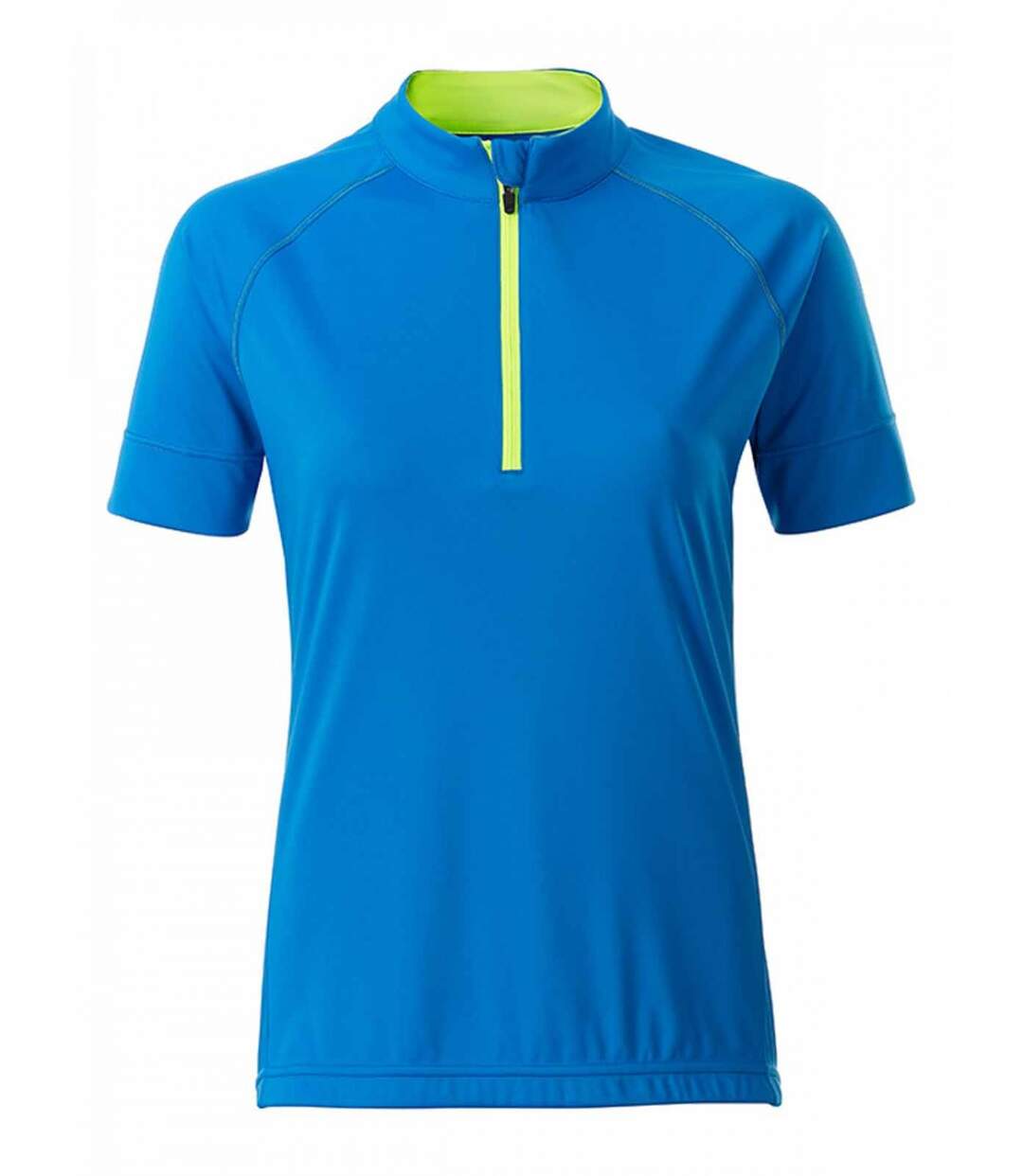 maillot cycliste demi zip - FEMME - JN513 - bleu vif-2