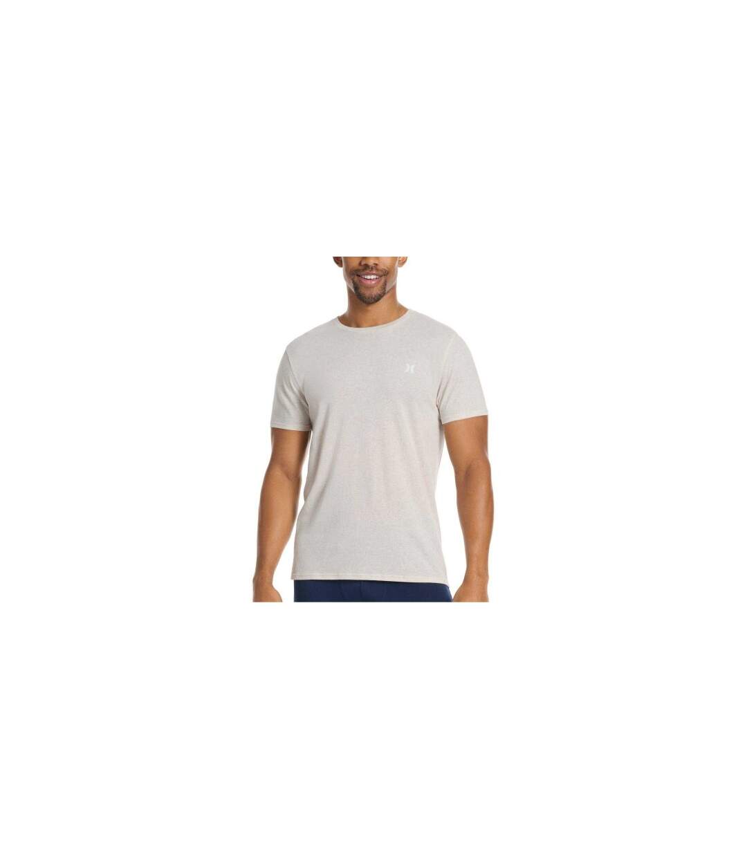 Lot De 2  T-shirts Motif/style Logo Homme Bleu Marron Clair Hurley-1