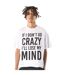 T-shirt Motif/style Lettrage If Don´t Go Crazy Homme Blanc Pretty Green-1