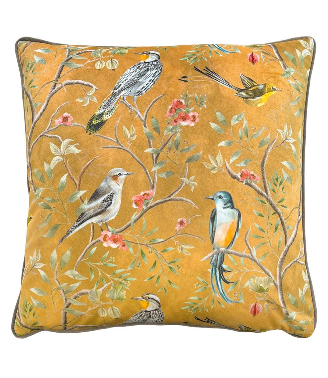 Chinoiserie cushion cover 43cm x 43cm gold Wylder