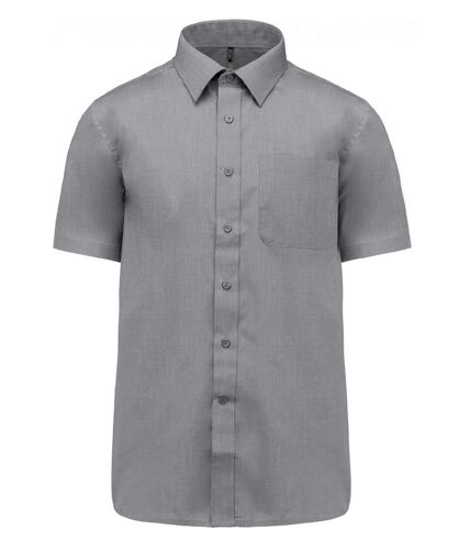 Chemise popeline manches courtes - K551- gris merle - homme