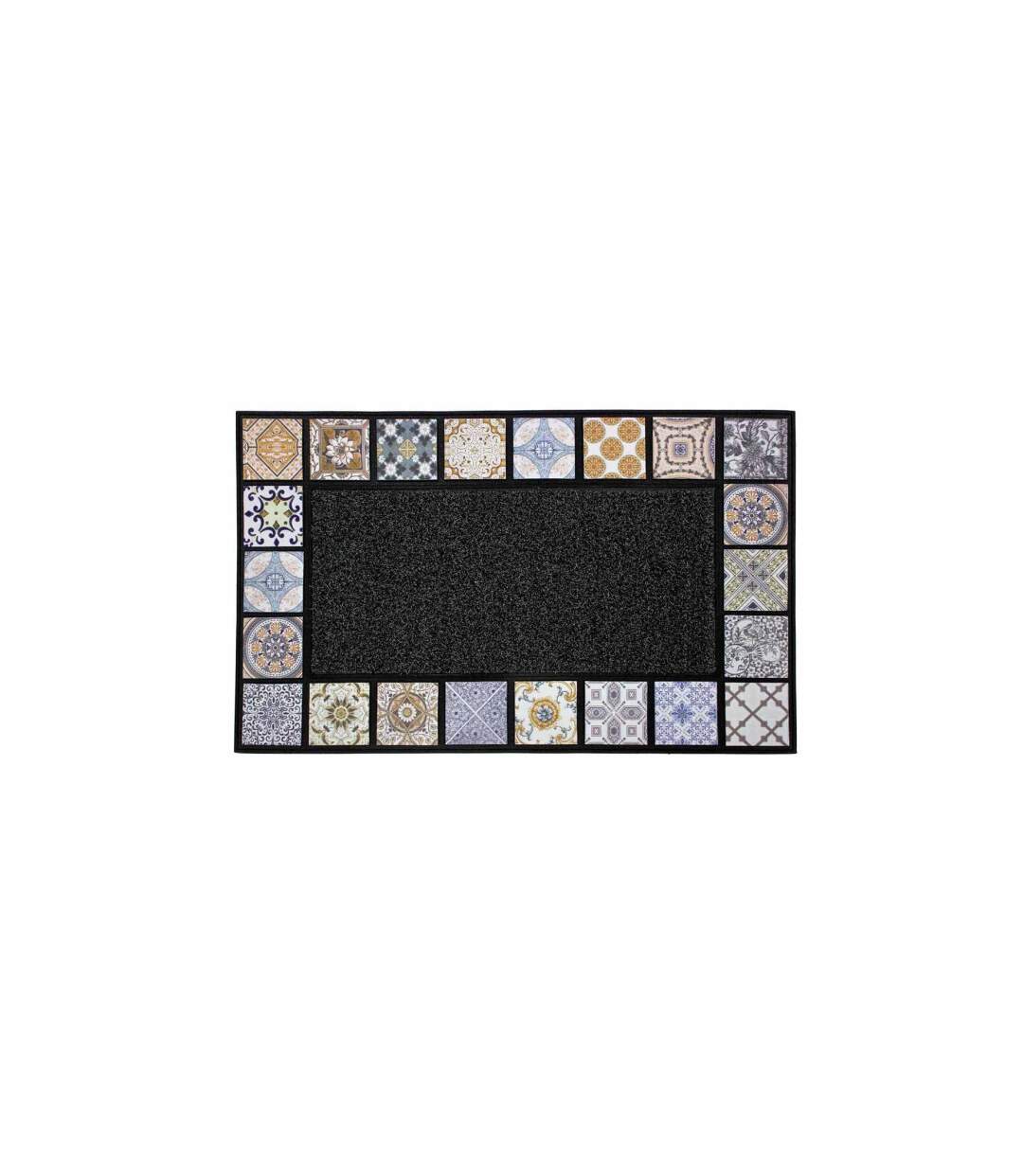Tapis d'Entrée Imprimé Ceramiko 45x75cm Gris-1