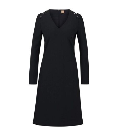 Robe Mi-longue Dariva Femme Noir Boss