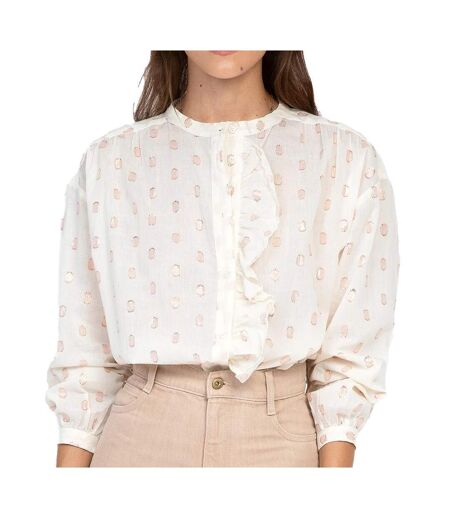 Chemise ecru/rose femme an'ge ambre