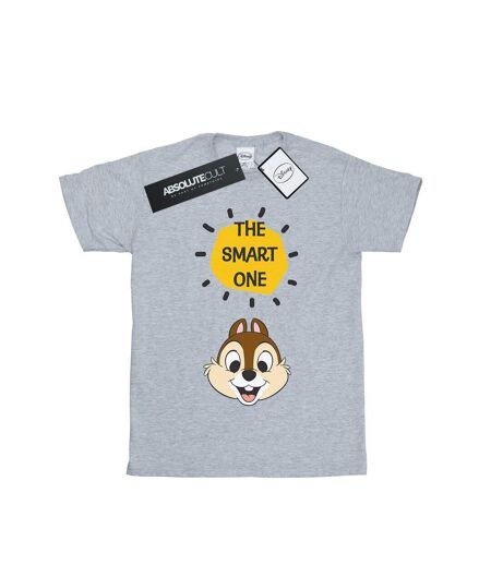 Disney Womens/Ladies Chip N Dale The Smart One Cotton Boyfriend T-Shirt (Gris sportif) - UTBI36718