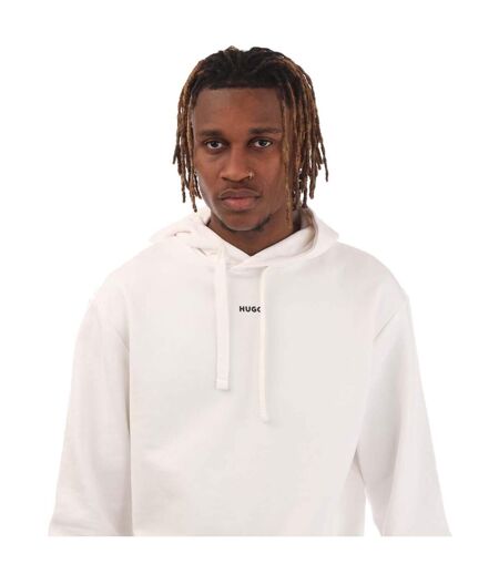 Sweat À Capuche Style Logo Dapo Homme Blanc Hugo