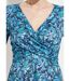 Robe courte cache-coeur maille fleurie-3