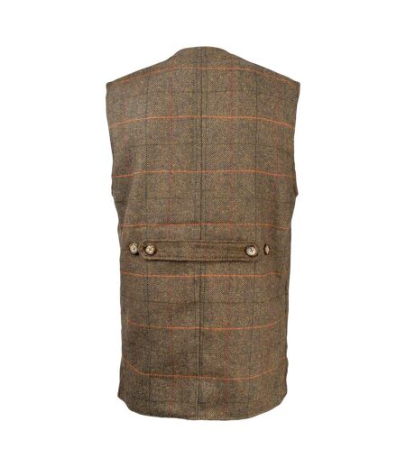 Mens Tweed Shooting Waistcoat Brown Jack Pyke