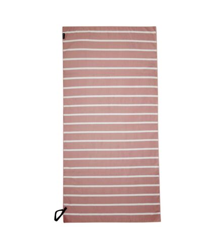 Striped microfiber beach towel seashell pink/white Regatta