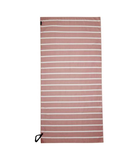 Serviette de plage rose pâle / blanc Regatta