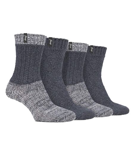 Ladies 4 Pack Wool Boot Socks | Casual Cable Knit Socks for Winter