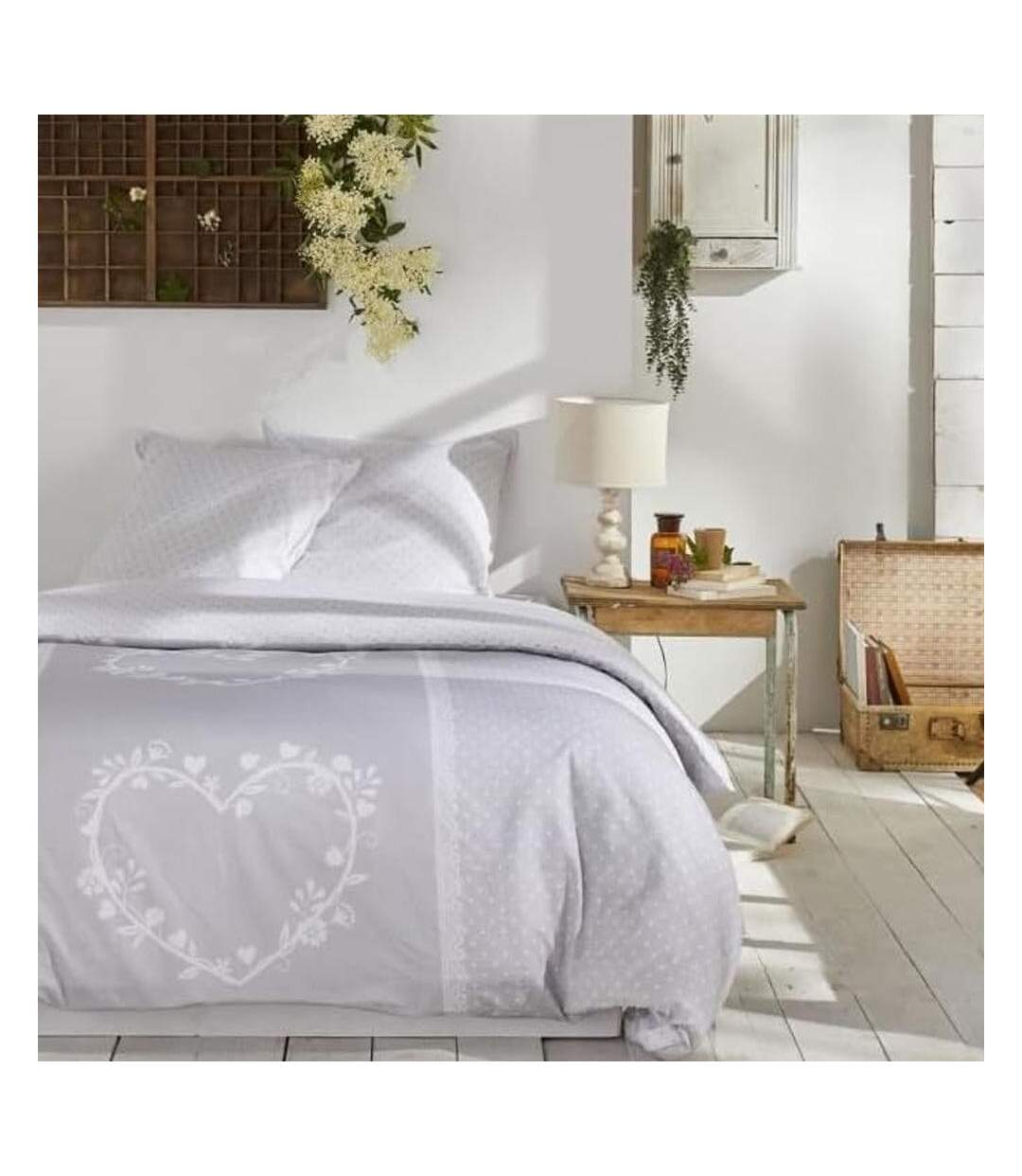 Parure de lit gris/blanc today 240x260 cm-1