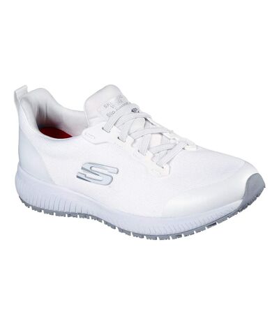 Skechers Womens/Ladies Squad Lace Up Safety Shoes (White) - UTFS6114