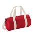 Petit Sac Polochon Taille Unique Rouge Blanc Cassé Bagbase-1