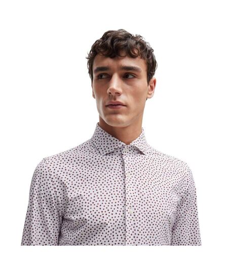 Chemise Habillée Motif/style Micro-pois Homme Blanc Boss