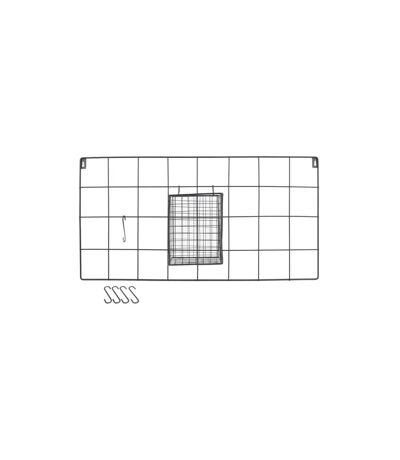 Support Mural 5 Crochets Design Filaire 60cm Noir