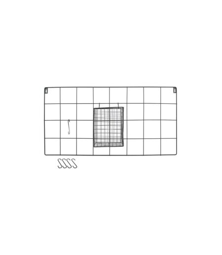Support Mural 5 Crochets Design Filaire 60cm Noir