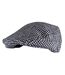 Mens Checked Wool Blend Traditional Flat Cap - M/L-1