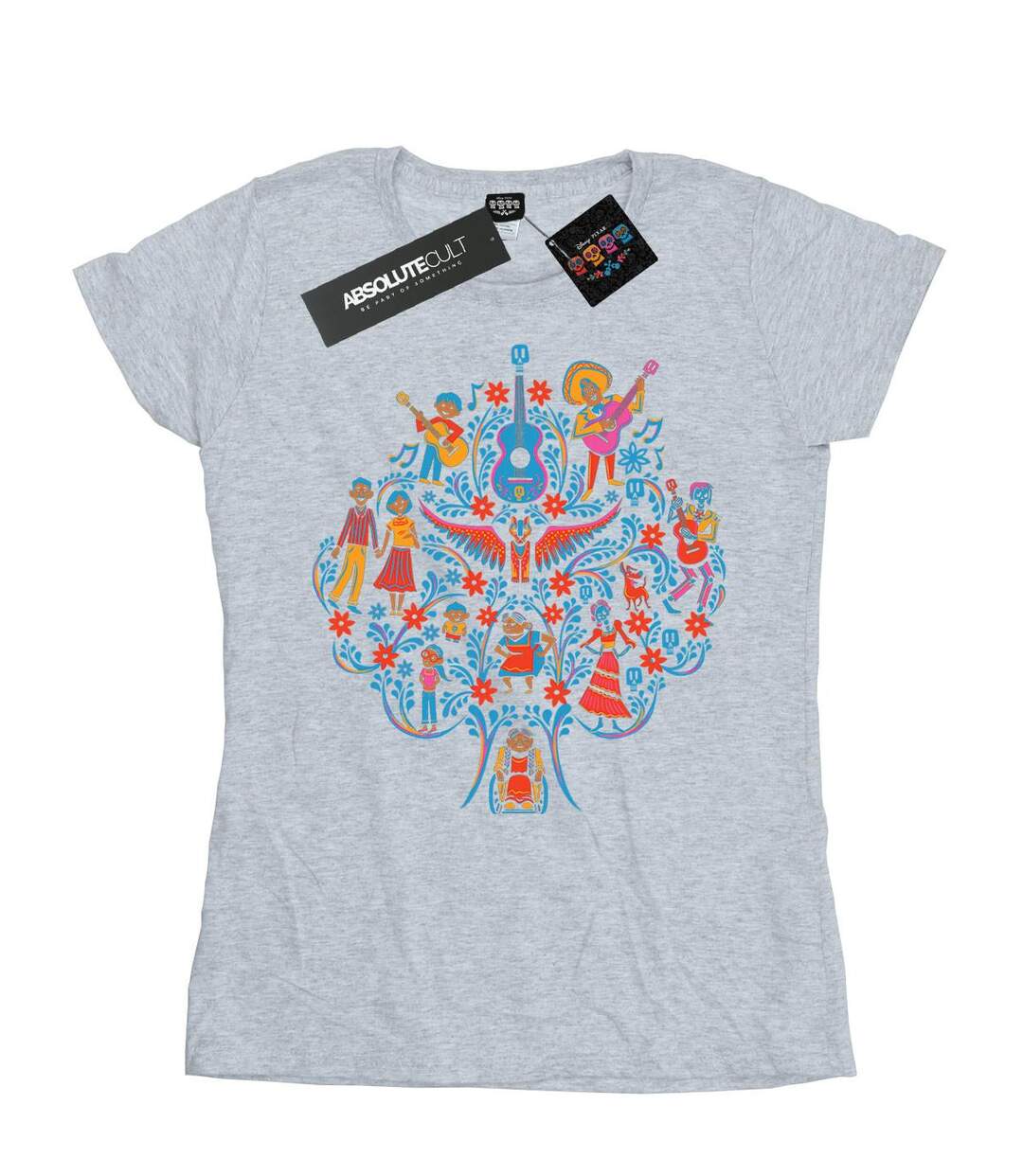 Disney - T-shirt COCO TREE PATTERN - Femme (Gris chiné) - UTBI14325-1