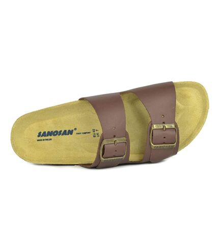 Sanosan Womens/Ladies Aston Leather Sandals (Dark Brown) - UTBS3041