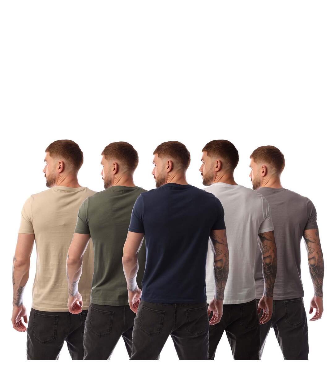 Pack Of 5  Mens Buena T-shirt  Multicoloured Nicce-2
