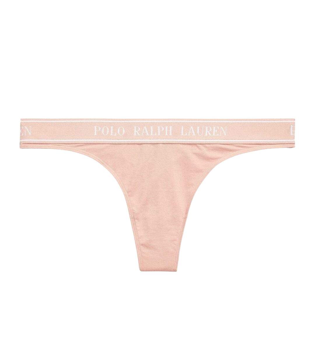 Womens/ladies Cotton Blend Mid Rise Thong Clay Ralph Lauren-2