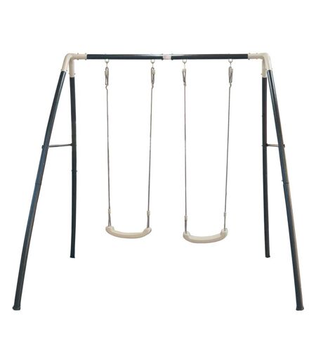 Portique balançoire double en métal Swing