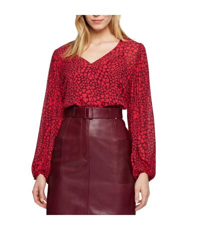 Womens/ladies C_ivaleno Top Red Black Boss