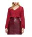 Womens/ladies C_ivaleno Top Red Black Boss-1