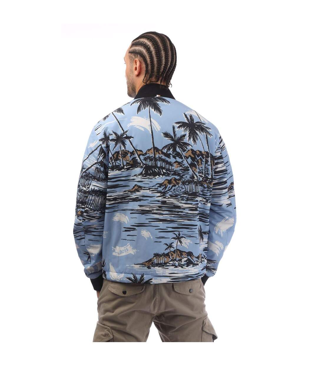 Blouson Aviateur Clovis Homme Bleu Boss-3