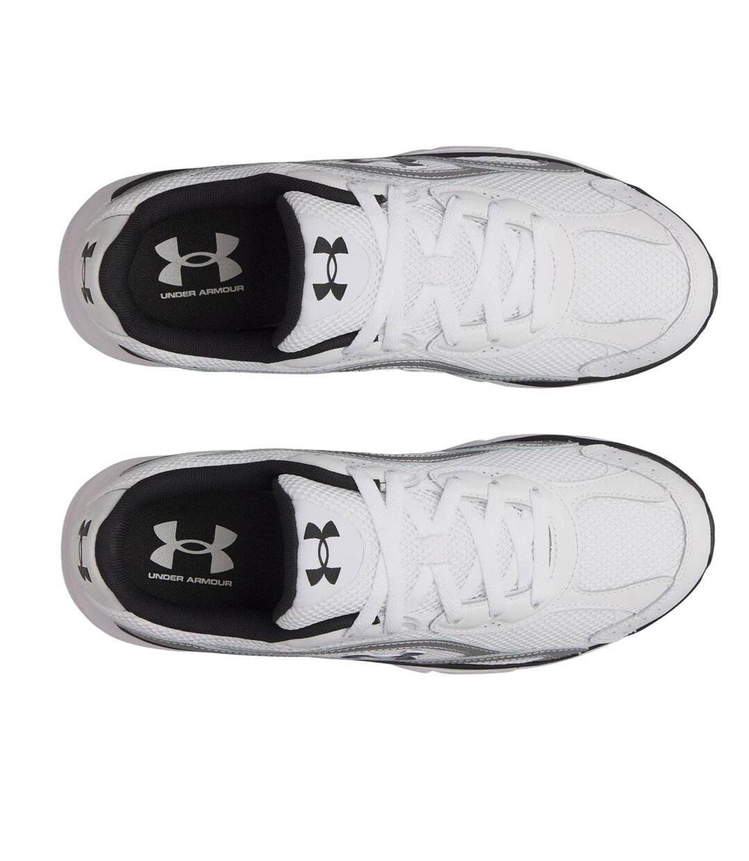 Baskets Motif/style Sportif Tech Homme Blanc Argenté Noir Under Armour-3