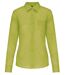 Chemise popeline manches longues - Femme - K549 - vert lime-1
