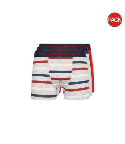 Boxers warbler homme rouge / gris / bleu marine Crosshatch
