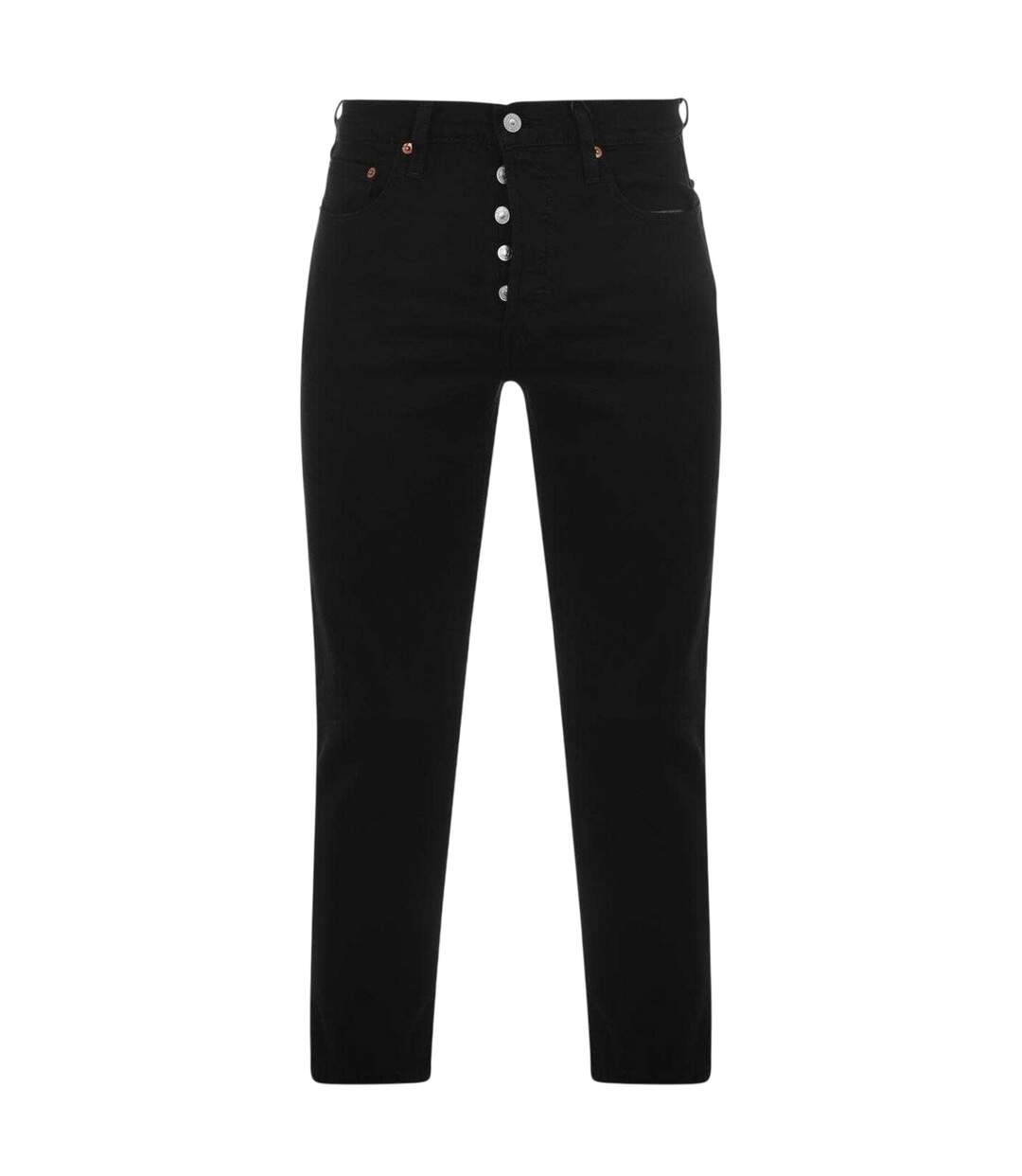 Womens/ladies Cotton Cropped Ankle Grazer Jeans Black Levis-2