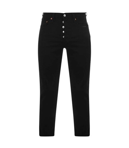Womens/ladies Cotton Cropped Ankle Grazer Jeans Black Levis