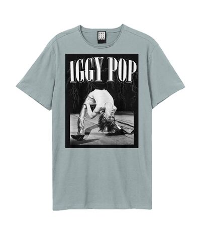 Unisex Adult Pop On Stage Iggy Pop T-shirt Strange Blue Amplified