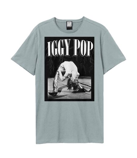 Unisex Adult Pop On Stage Iggy Pop T-shirt Strange Blue Amplified