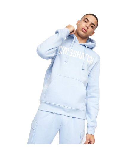 Mens Holdouts Hoodie Light Blue Crosshatch