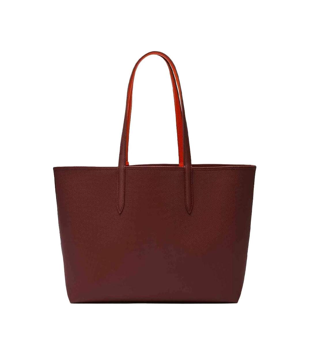 Sac cabas réversible bordeaux/orange femme lacoste anna-2