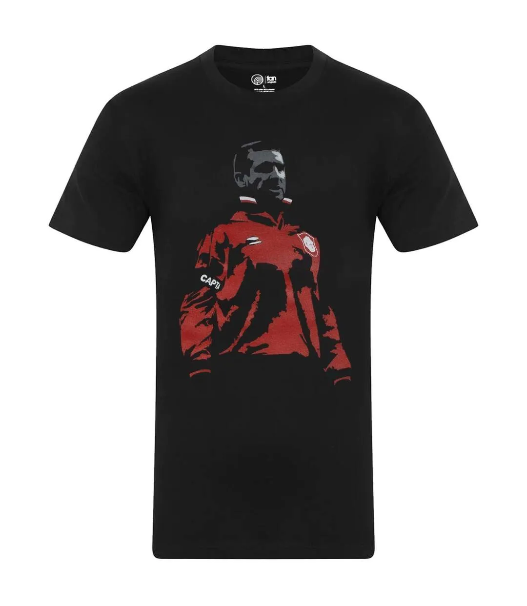 T-shirt Eric Cantona Homme Noir Fan Originals-1