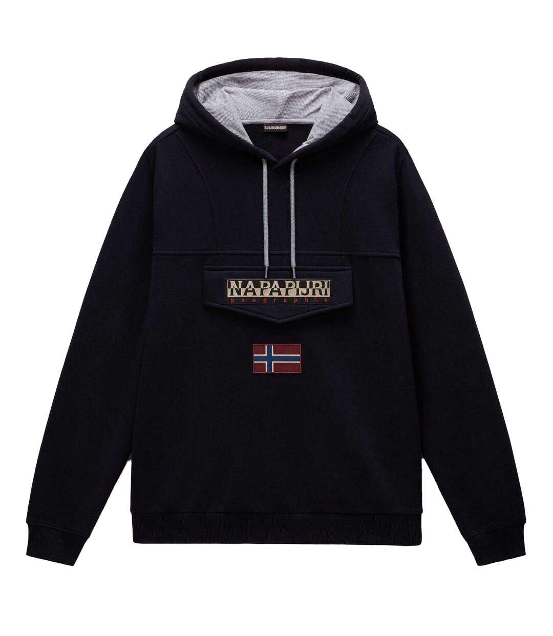 Sweat À Capuche Burgee Homme Noir Napapijri-1